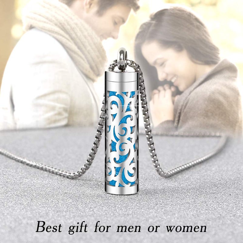 Maromalife Essential Oil Necklace for Women, 316L Stainless Steel Aromatherapy Pendant Diffuser Necklace, Essential Oil Jewelry Gift for Men Women, Christmas, Birthday - Image 4